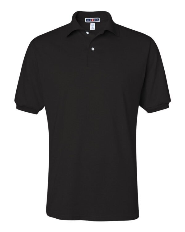 Printed polo shirt black