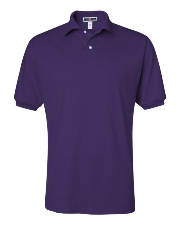 Printed polo shirt purple