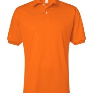Printed polo shirt orange