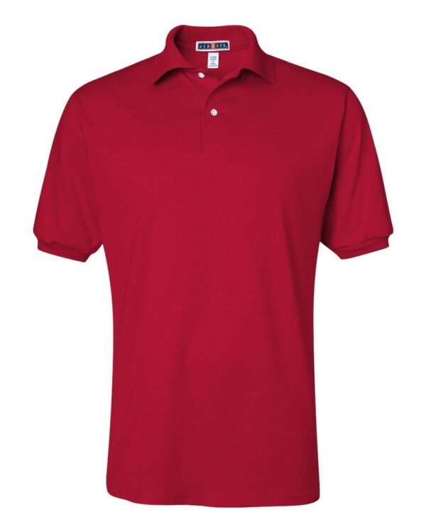 Printed polo shirt red